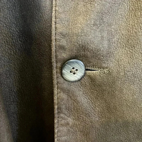 Remy Mens Soft Genuine Leather USA Made Blazer Jacket Size 44 XL Brown VINTAGE - Picture 4 of 9